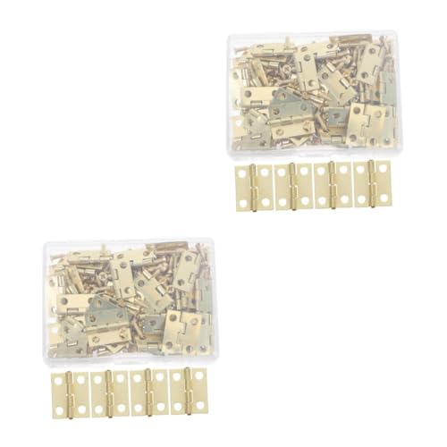 TEHAUX 100 Stck. Mini Scharniere mit Schrauben Kleine Möbelbeschläge für Schmuckkästen Schatztruhen und Bastelarbeiten Kompakt Einfache Montage Silberfarben TEHAUX 100 Stck. Mini Scharniere mit Schrauben Kleine Möbelbeschläge für Schmuckkästen Schatztruhen und Bastelarbeiten Kompakt Einfache Montage Silberfarben von TEHAUX