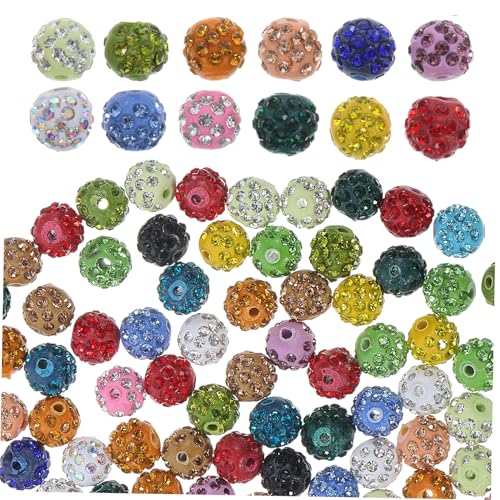 TEHAUX 100 Stück DIY Strass Perlen Spacer Perlen für Armbandherstellung Langlebige Glatte Oberfläche zum Basteln von Schmuck und Personalisierten Accessoires von TEHAUX