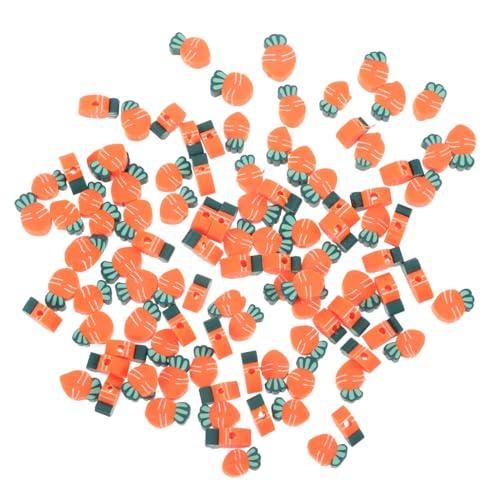 TEHAUX 100 Stück Karotten Spacer Perlen aus Polymer Clay Leichte Schmuckperlen für Halsketten und Armbänder DIY Beads für Individuelle Schmuckherstellung Glatte Oberfläche Vielseitig TEHAUX 100 Stück Karotten Spacer Perlen aus Polymer Clay Leichte Schmuckperlen für Halsketten und Armbänder DIY Beads für Individuelle Schmuckherstellung Glatte Oberfläche Vielseitig von TEHAUX