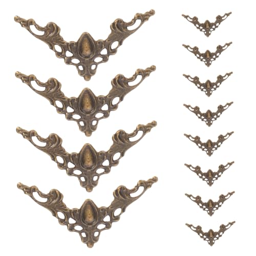 TEHAUX 100 Stück Metall dekorative Eckblumen Bronze Buch Eckschutzvorschriften bestickte Buchkortedekoration Notizbuch Guard Edge Cover Buchecken aus Metall Eisen Dunkelbraun TEHAUX 100 Stück Metall dekorative Eckblumen Bronze Buch Eckschutzvorschriften bestickte Buchkortedekoration Notizbuch Guard Edge Cover Buchecken aus Metall Eisen Dunkelbraun von TEHAUX