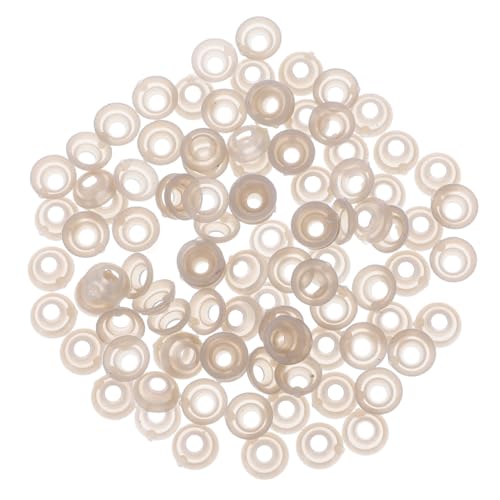 TEHAUX 100 Stück Sicherheitsaugen Unterlegscheiben Kunststoff Gaskets Mittelgroß Innen Außen Für Häkeltiere Plüschtiere Amigurumi DIY Puppenaugen Zubehör von TEHAUX