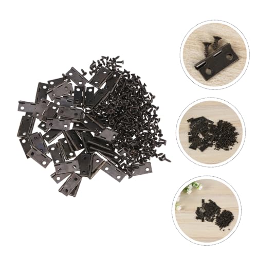 TEHAUX 100 Stück Teiliges Mini eisen Scharniere mit Schrauben Robuste Klappbare Schmuckschachtel Scharniere Verschleißfest und Flexibel Geeignet für Kleine Holzboxen und Schmuckkästen TEHAUX 100 Stück Teiliges Mini eisen Scharniere mit Schrauben Robuste Klappbare Schmuckschachtel Scharniere Verschleißfest und Flexibel Geeignet für Kleine Holzboxen und Schmuckkästen von TEHAUX
