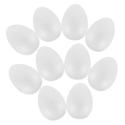 TEHAUX 10stücke Teiliges Weißer Schaum-Eier Für DIY-osterdekoration Glatte Bemalbare Ostereier Für Kreative Bastelprojekte Perfektes Zubehör Für Künstlerische Gestaltung Und TEHAUX 10stücke Teiliges Weißer Schaum-Eier Für DIY-osterdekoration Glatte Bemalbare Ostereier Für Kreative Bastelprojekte Perfektes Zubehör Für Künstlerische Gestaltung Und von TEHAUX