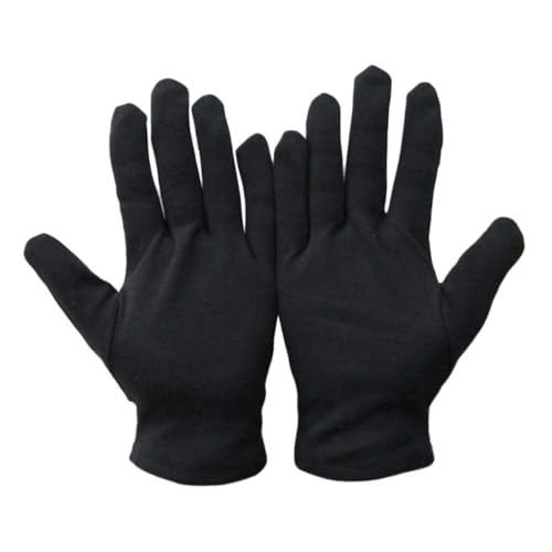 TEHAUX 12 Paare Schwarze Baumwollhandschuhe S Atmungsaktive Langlebige Schutzhandschuhe für Arbeit Garten Schmuckprüfung und Alltagsgebrauch Waschbar Wiederverwendbar Komfortabel TEHAUX 12 Paare Schwarze Baumwollhandschuhe S Atmungsaktive Langlebige Schutzhandschuhe für Arbeit Garten Schmuckprüfung und Alltagsgebrauch Waschbar Wiederverwendbar Komfortabel von TEHAUX
