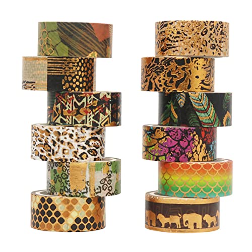 TEHAUX 12 Rollen Washi Tape Tiermuster Dekorative Masking Tapes für Kunst und Geschenkverpackung Farbenfrohes Set für Kreative Bastelprojekte TEHAUX 12 Rollen Washi Tape Tiermuster Dekorative Masking Tapes für Kunst und Geschenkverpackung Farbenfrohes Set für Kreative Bastelprojekte von TEHAUX