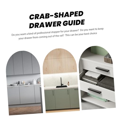 TEHAUX 15 Stück Teiliges Kunststoff schubladenstopper Krabbenform rutschfest Robust Vielseitig für Schrank Kommode Möbel Einfache Montage Langlebig Verhindert Herausfallen von TEHAUX