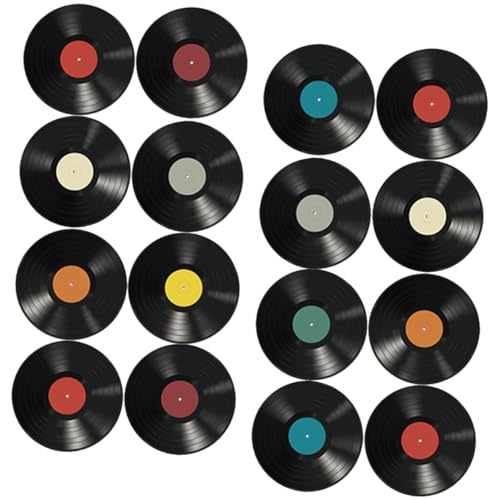 TEHAUX 16 Stück Teiliges Vinyl-schallplatten Wanddekor Retro PVC Aufkleber Musikthemen Dekoration für Wohnzimmer Bar Party Vintage Schallplatten Wandgestaltung TEHAUX 16 Stück Teiliges Vinyl-schallplatten Wanddekor Retro PVC Aufkleber Musikthemen Dekoration für Wohnzimmer Bar Party Vintage Schallplatten Wandgestaltung von TEHAUX
