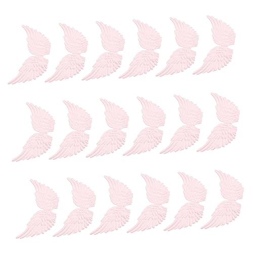 TEHAUX 18 Stück Teiliges DIY Engel Flügel Ornament Rosa Dekoration für Kostüme und Accessoires Große Kunstwerke für Weihnachten und Partys Langlebige Stoffmaterialien für Kreative von TEHAUX