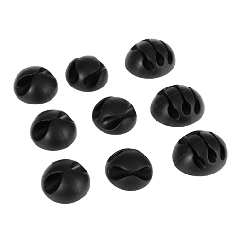 TEHAUX 18 Stück Teiliges Kabelmanagement Kabelclips für Schreibtisch Selbstklebend Schwarz Geeignet für Tv PC Laptop Kabelorganizer für Zuhause und Büro von TEHAUX