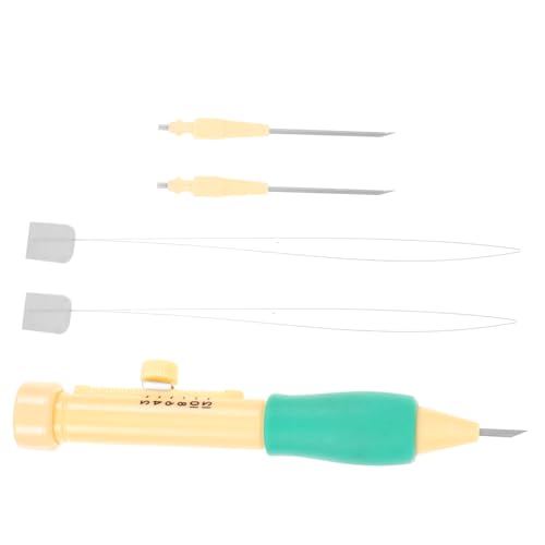 TEHAUX 1satz Punch Needle Set Für Anfänger -Werkzeug Mit Einstellbarem Holzgriff Und Nadeleinfädler Teiliges Set Für Kreative Projekte Grün Langlebig Und Praktisch von TEHAUX