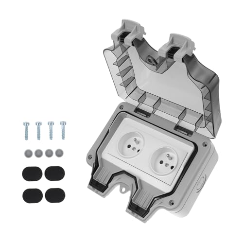 TEHAUX 1Satz Wasserdichte Steckdose Box Dual Slots Schutzbox für Außenbereiche und Schutzsicher Robustem Installieren Langlebig TEHAUX 1Satz Wasserdichte Steckdose Box Dual Slots Schutzbox für Außenbereiche und Schutzsicher Robustem Installieren Langlebig von TEHAUX