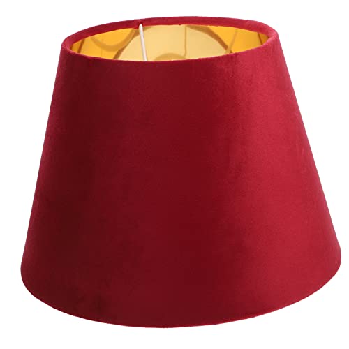 TEHAUX 1Stück Exquisiter Stofflampenschirm für Lampenfassung Großes Rotes Design mit Goldener Innenseite als Dekorative Tischlampe zur Einweihung TEHAUX 1Stück Exquisiter Stofflampenschirm für Lampenfassung Großes Rotes Design mit Goldener Innenseite als Dekorative Tischlampe zur Einweihung von TEHAUX