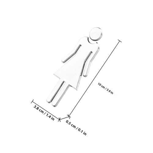 TEHAUX 2 Paare Stilvolle Türschilder Toilettenbeschilderung aus Langlebigem Acryl Klare Symbole zur Wc identifikation Modernes Silbernes Design für Büro Restaurant und Öffentliche TEHAUX 2 Paare Stilvolle Türschilder Toilettenbeschilderung aus Langlebigem Acryl Klare Symbole zur Wc identifikation Modernes Silbernes Design für Büro Restaurant und Öffentliche von TEHAUX
