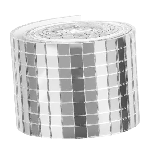 TEHAUX 2 Rollen Selbstklebende Mini Glas Spiegel Mosaikfliesen Quadratische Wasserfeste Mosaik Aufkleber für DIY Wanddeko Küche Bad Schlafzimmer Ktv Kreative Raumgestaltung von TEHAUX