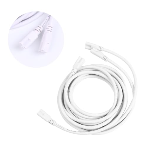 TEHAUX 2 STÜCK LED Röhrenkabel Polig Doppeltes Anschlusskabel ohne Löten für Integrierte Leuchtstofflampen und LED Lichtleisten Weiße Steckverbindung Ersatz für Defekte Stromkabel von TEHAUX