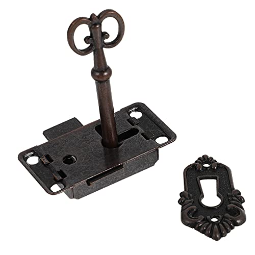 TEHAUX 2 Sätze Antike Schranktürschlösser Set Teiliges Vintage Möbel Schloss für Schmuckkästen und Holzkisten Dekorative Riegel mit Schraublöchern für Einfache Montage TEHAUX 2 Sätze Antike Schranktürschlösser Set Teiliges Vintage Möbel Schloss für Schmuckkästen und Holzkisten Dekorative Riegel mit Schraublöchern für Einfache Montage von TEHAUX
