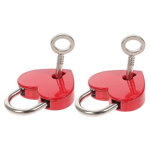 TEHAUX 2 Sätze Mini Herzförmiges Vorhängeschloss Schlüssel Love Locks für Romantisches Valentinstagsgeschenk für Taschen Tagebücher und TEHAUX 2 Sätze Mini Herzförmiges Vorhängeschloss Schlüssel Love Locks für Romantisches Valentinstagsgeschenk für Taschen Tagebücher und von TEHAUX