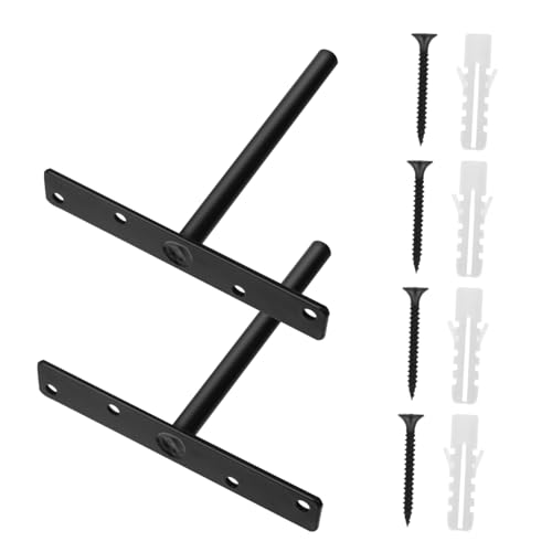 TEHAUX 2 Sätze Verdeckte T förmige Regalhalterung aus Robustem Eisen Schwerlastfähige Wandhalterung mit Korrosionsschutz Einfach Montierbar und Stabil für Schwebende Ablagen TEHAUX 2 Sätze Verdeckte T förmige Regalhalterung aus Robustem Eisen Schwerlastfähige Wandhalterung mit Korrosionsschutz Einfach Montierbar und Stabil für Schwebende Ablagen von TEHAUX