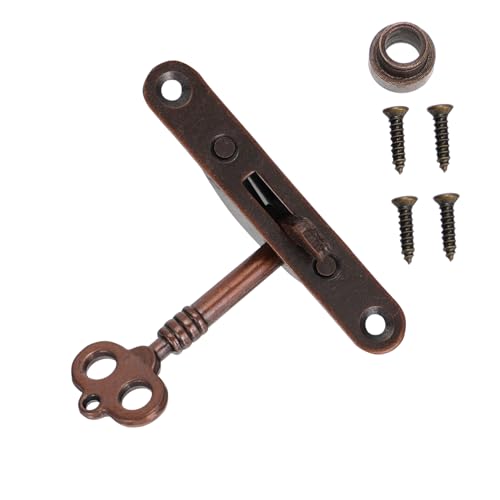 TEHAUX 2 Satz Vintage Möbel schloss aus Robustem mit Schlüssel Halbkreis riegel für Schranktüren Dekoratives Retro cupboard Lock Rostfrei und Einfach zu Montieren TEHAUX 2 Satz Vintage Möbel schloss aus Robustem mit Schlüssel Halbkreis riegel für Schranktüren Dekoratives Retro cupboard Lock Rostfrei und Einfach zu Montieren von TEHAUX