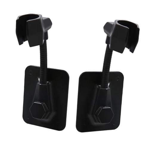TEHAUX 2 Stück Abs Duschkopfhalterung Verstellbarer Handbrausehalter aus Robustem Abs Selbstklebende Brausehalterung ohne Bohren Praktische Wandmontage für Bad und Hotel Schwarz TEHAUX 2 Stück Abs Duschkopfhalterung Verstellbarer Handbrausehalter aus Robustem Abs Selbstklebende Brausehalterung ohne Bohren Praktische Wandmontage für Bad und Hotel Schwarz von TEHAUX