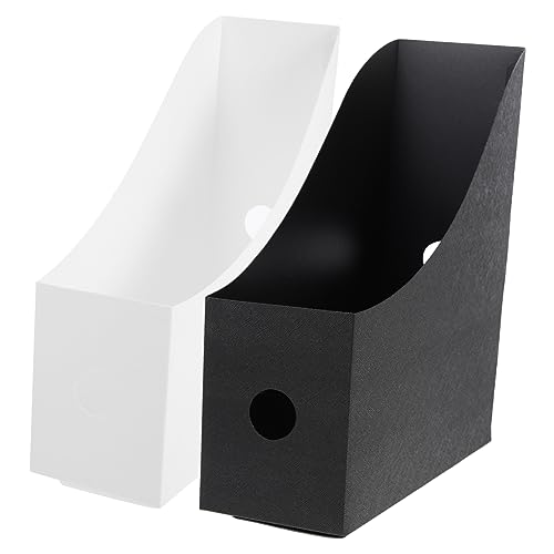 TEHAUX 2 Stück Multifunktionale Buch Organizer aus Polypropylen Tisch Zeitschriftensammler für Büro und Zuhause Dekorativ und Verschleißfest für Dokumentenaufbewahrung von TEHAUX