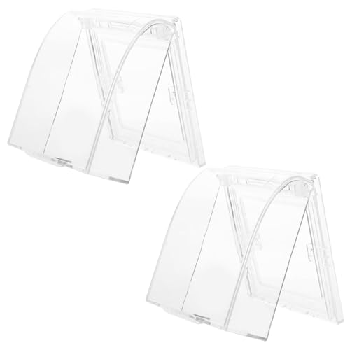 TEHAUX 2 Stück Babyproof Steckdosenschutz Transparent Kindersichere Schalterabdeckung aus Stabilem Material Einfache Montage für Standardsteckdosen Spritzwassergeschützt Effektiver Schutz von TEHAUX