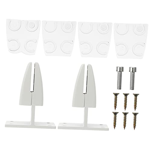 TEHAUX 2 Stück Desktop-Rahmenclip Clips Schreibtisch schwer Teiler montieren tischklammer tischklemmen Trennwandklemme aus Metallglas vertikaler Bildschirmclip Aluminiumlegierung Weiß von TEHAUX