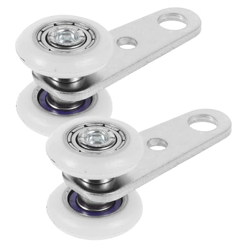 TEHAUX 2 Stück Doppelte Umlenkrolle für Vorhänge Schwerlastgängig Robuste Vorhangschienenrollen mit Lagerdesign Geeignet für Schwere Vorhänge und Verschiedene Vorhangstile von TEHAUX