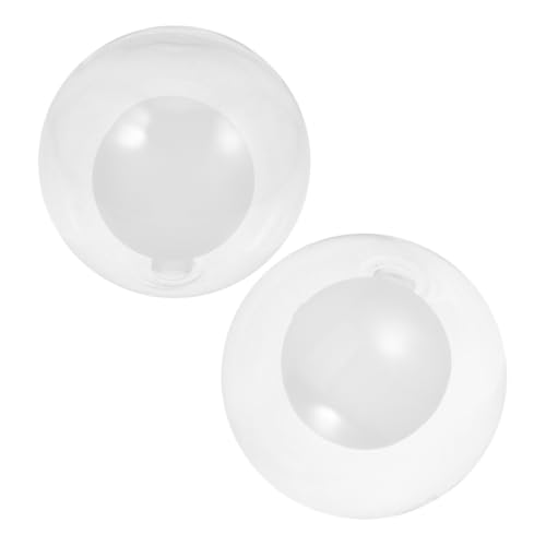 TEHAUX 2 Stück Doppelter Transparenter Glasschirm Kugelform Lampenschirm Ersatz Lampenschirm Staubdicht für Wohnzimmer Schlafzimmer Esszimmer Elegante Pendelleuchte von TEHAUX