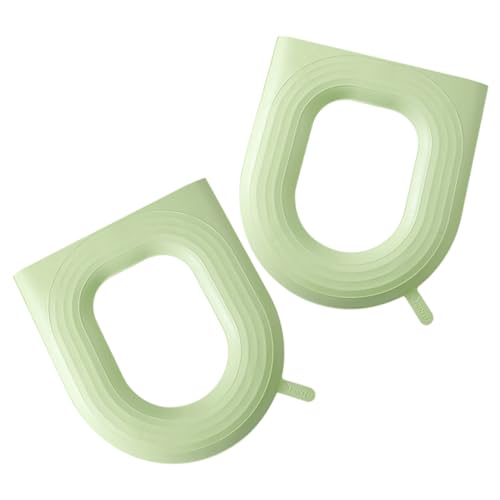 TEHAUX 2 Stück EVA Toilettensitzauflage Wiederverwendbar Hautfreundlich Dicker Sitzpolster mit Tragegriff Waschbar Rutschfest für Haushalt und Bad Grün TEHAUX 2 Stück EVA Toilettensitzauflage Wiederverwendbar Hautfreundlich Dicker Sitzpolster mit Tragegriff Waschbar Rutschfest für Haushalt und Bad Grün von TEHAUX