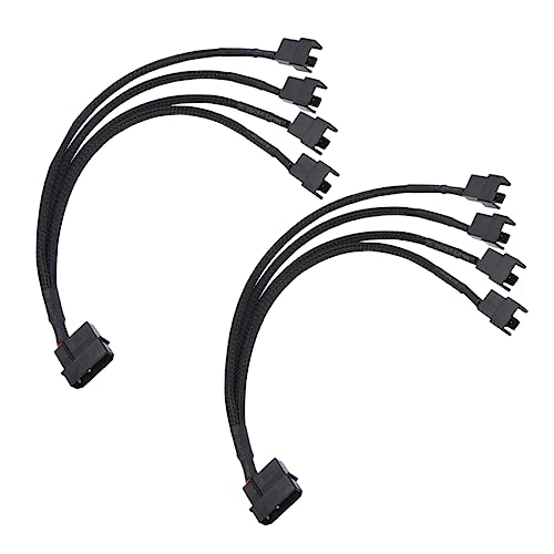 TEHAUX 2 Stück Fan Splitter Verlängerungskabel für PC Lüfter Y Splitter für Atx Gehäuse Unterstützung Einfache Installation TEHAUX 2 Stück Fan Splitter Verlängerungskabel für PC Lüfter Y Splitter für Atx Gehäuse Unterstützung Einfache Installation von TEHAUX