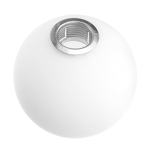 TEHAUX 2 Stück Glas Kugel Lampenschirm Ersatz Weiß Kugelförmiger Lampenschirm Abdeckung für Kronleuchter Wandleuchten Wohnzimmer Schlafzimmer Beleuchtung von TEHAUX