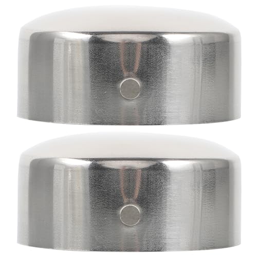 TEHAUX 2 Stück Handlauf-Endkappen Edelstahl-Rohrschutz Treppenstufen-Handlaufstütze Für 50 Mm Runde Handläufe Silbernes Finish 1 96 X 1 96 X 0 78 Zoll von TEHAUX