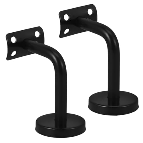 TEHAUX 2 Stück Handlaufhalter mit Ergonomischem Form Biegedesign Stabile Wandhalterung Langlebige Treppenhalterung für Sicheren Halt und Einfache Montage von TEHAUX