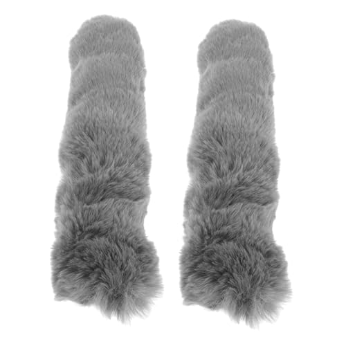 TEHAUX 2 Stück Handtaschen-trägerpolster Weiches Plüsch-abdeckband Abnehmbar Schulterpolster Zipper Cover Für Damen Tote Umhängetasche Rucksack Zubehör Dunkelgrau von TEHAUX