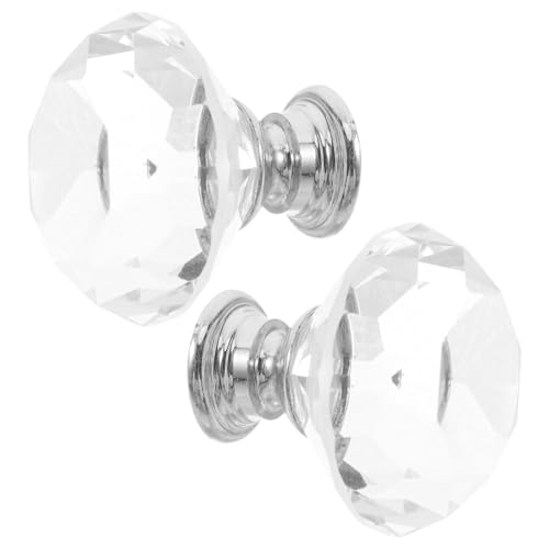 TEHAUX 2 Stück Kristallglas Schrankknöpfe Klar Glänzend Elegante Möbelgriffe für Schubladen Kommode Kleiderschrank Vielseitige Kristallknäufe mit Stabilem Sockel für Stilvolle Wohnkultur TEHAUX 2 Stück Kristallglas Schrankknöpfe Klar Glänzend Elegante Möbelgriffe für Schubladen Kommode Kleiderschrank Vielseitige Kristallknäufe mit Stabilem Sockel für Stilvolle Wohnkultur von TEHAUX