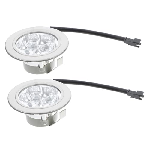 TEHAUX 2 Stück LED Ersatzleuchten für Dunstabzugshaube Energiesparend Kaltweiß Einfache Montage Passend für Küchenabzugshauben Runde Deckenlampen mit Hoher Leuchtkraft von TEHAUX