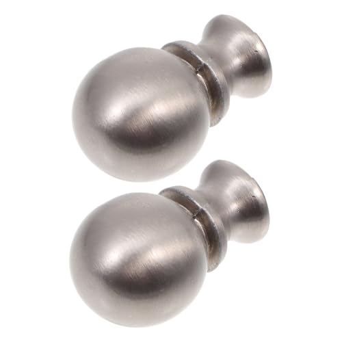 TEHAUX 2 Stück Lampen finial aus Schraubkappe für Steh Tischlampen Langlebiges Einfach zu Installierendes Lampen zubehör Silberfarben Gewinde Dekorativ und Robust von TEHAUX