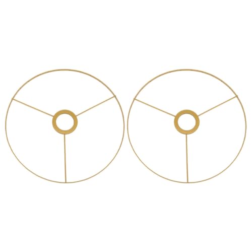 TEHAUX 2 Stück Lampenschirmhalter Ring aus Eisen Lampenfassung DIY Lampenschirmrahmen mit Mittelöffnung Langlebig Einfach zu Montieren für Hängelampen und Tischlampen Geeignet von TEHAUX