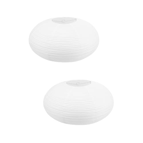 TEHAUX 2 Stück Papier Lampenschirm für Pendelleuchten Faltbarer Diy Lichtschutz Eleganter Lampenschirm für Wohnräume Hotel und Dekorativ und Praktisch von TEHAUX