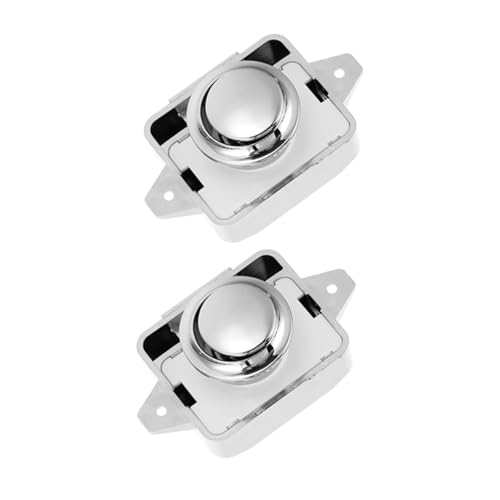 TEHAUX 2 Stück Push Button Rv Cabinet Latch Metall Schrankverschluss Druckknopf Schloss für Wohnmobil Camper Trailer Boote Langlebig Keyless Sicheres Schließen Modernes Design TEHAUX 2 Stück Push Button Rv Cabinet Latch Metall Schrankverschluss Druckknopf Schloss für Wohnmobil Camper Trailer Boote Langlebig Keyless Sicheres Schließen Modernes Design von TEHAUX