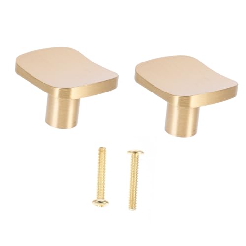TEHAUX 2 Stück Quadratische Messing Türgriffe Goldfarben Verschleißfeste Möbelknöpfe für Schrank Schublade Kleiderschrank Robustes Design Einfache Montage Skandinavischer Stil TEHAUX 2 Stück Quadratische Messing Türgriffe Goldfarben Verschleißfeste Möbelknöpfe für Schrank Schublade Kleiderschrank Robustes Design Einfache Montage Skandinavischer Stil von TEHAUX