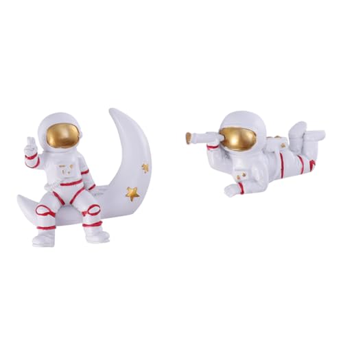 TEHAUX 2 Stück Resin Astronaut Wandaufkleber Kreative Schutzabdeckung für Lichtschalter und Steckdose Langlebiger Resin aufkleber für Schlafzimmer Kinderzimmer Wohnzimmer von TEHAUX
