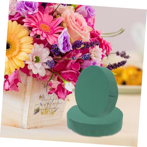 TEHAUX 2 Stück Runde Steckschaum blöcke Nassschaum für Blumenarrangements Vielseitige Floristik steckmasse für Hochzeiten DIY Blumenkränze Stabile Runde Blumensteckschaum Basis von TEHAUX