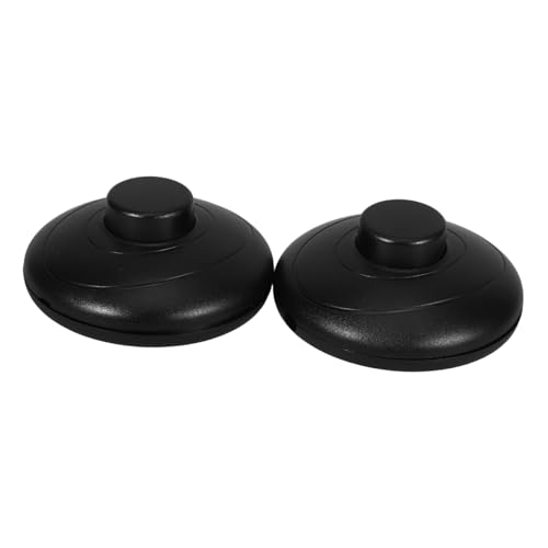 TEHAUX 2 Stück Runder Inline Lampenschalter Fußtritt Druckknopf für LED Beleuchtung im Home Office und Gewerblichen Einsatz Langlebig und Vielseitig von TEHAUX