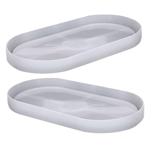 TEHAUX 2 Stück Silikonform Ovaler Serviertablett Gießform DIY Epoxidharz Form für Schmuck Kosmetik Ablage Multifunktional und Langlebig von TEHAUX