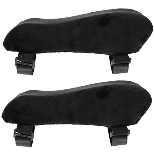 TEHAUX 2 Stück Stuhl-armauflage Schutz Armlehnen Ausruhen Unterstützt Unterstützung Ellenbogenpolster Für Den Schreibtisch Ruht Ergonomisch Pads Atmungsaktiv Kern Aus Memory-Schaum Black von TEHAUX