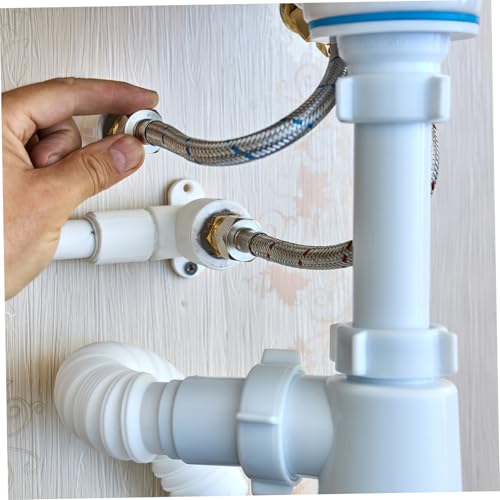 TEHAUX 2 Stück Teiliges Flexibler Edelstahl Braided Schlauch mit Hoher Temperatur Druckbeständigkeit Korrosionsfrei Auslaufsicher für Warm Kaltwasseranschluss an Waschbecken Toiletten TEHAUX 2 Stück Teiliges Flexibler Edelstahl Braided Schlauch mit Hoher Temperatur Druckbeständigkeit Korrosionsfrei Auslaufsicher für Warm Kaltwasseranschluss an Waschbecken Toiletten von TEHAUX