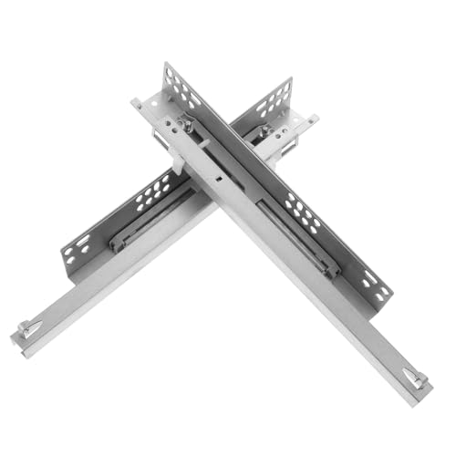 TEHAUX 2 Stück Teiliges Schwerlast Unterbau schubladenschienen aus Kaltstahl Gedämpfte Geräuscharme Laufschienen für Möbel Verdeckt Weich Schließend Kompatibel mit Kommoden und Schränken von TEHAUX