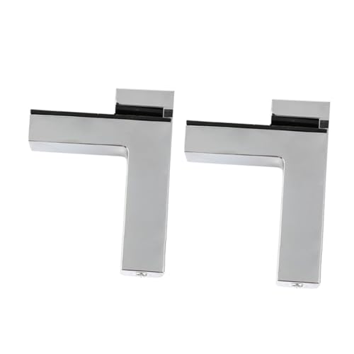 TEHAUX 2 Stück Teiliges Verstellbare Dicke Glas Holzregalhalter mit Gebürsteter Oberfläche Langlebige Eckwinkel Passend für Regalbretter Einfache Montage Vielseitig für Bücherregale und von TEHAUX